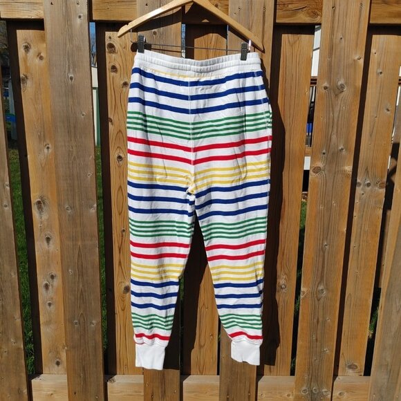 HBC STRIPES Color Me Courtney Lounge Pants Women's Medium NWT 💚❤️💛💙 - Picture 6 of 6